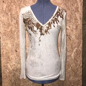 Miss Me V-neck Long sleeve Tee